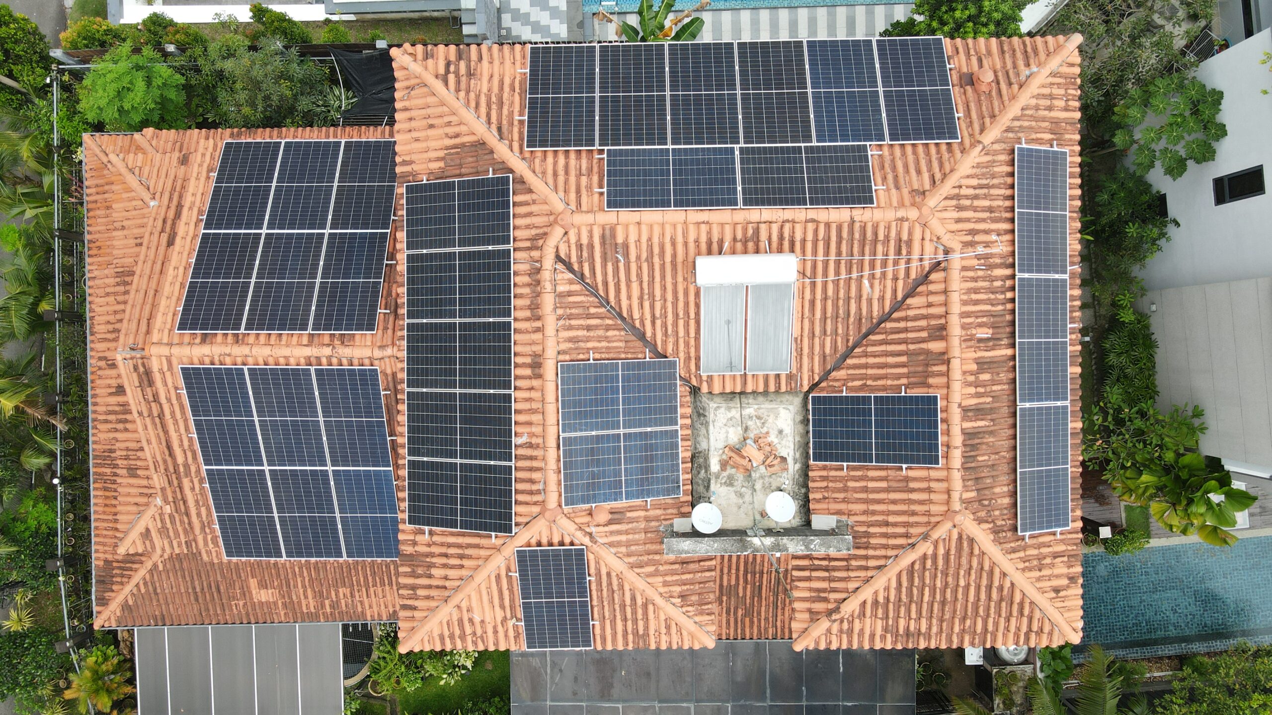 Completed solar installation