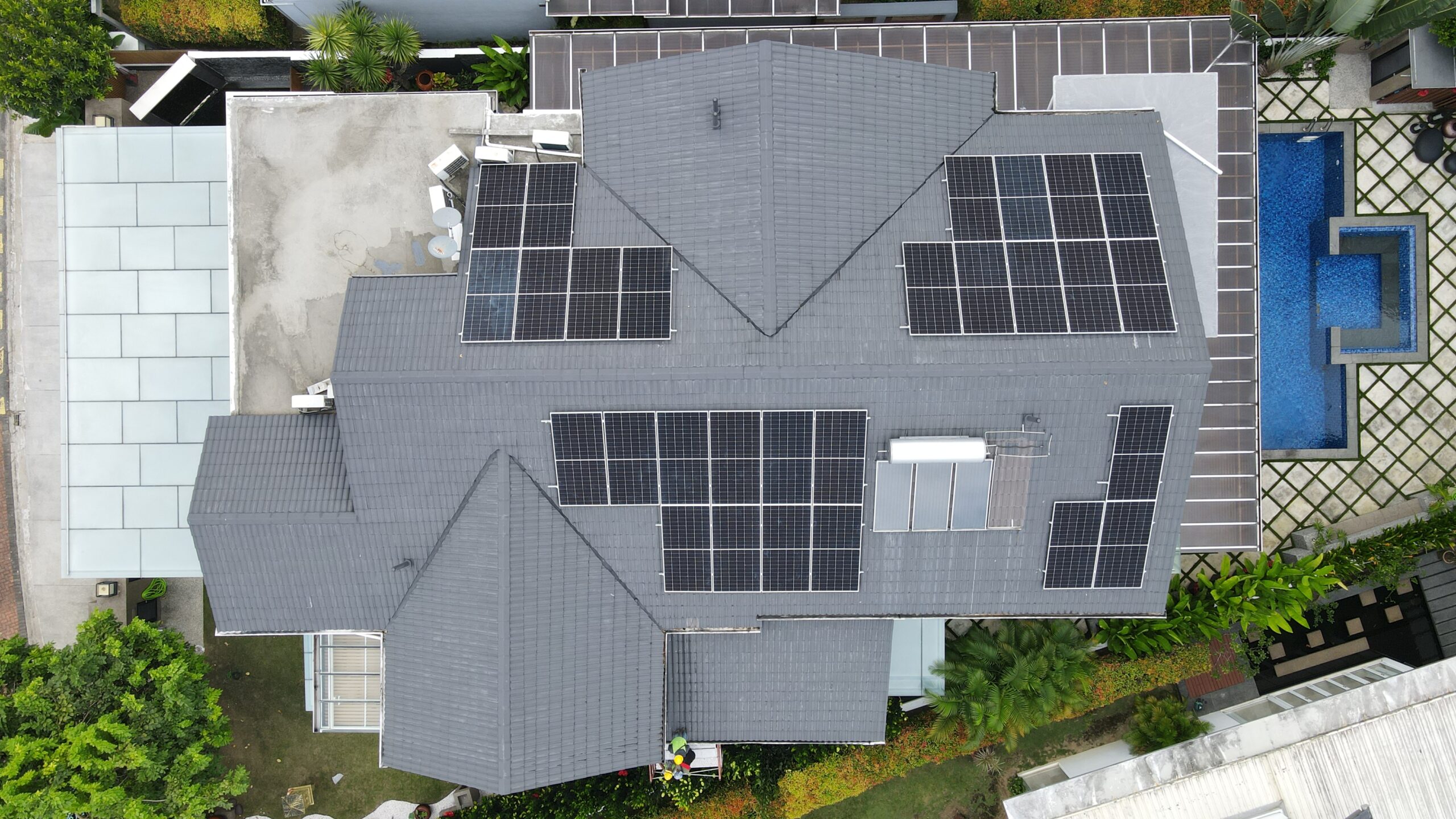 Completed solar installation