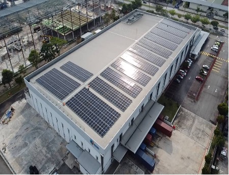 Completed solar installation